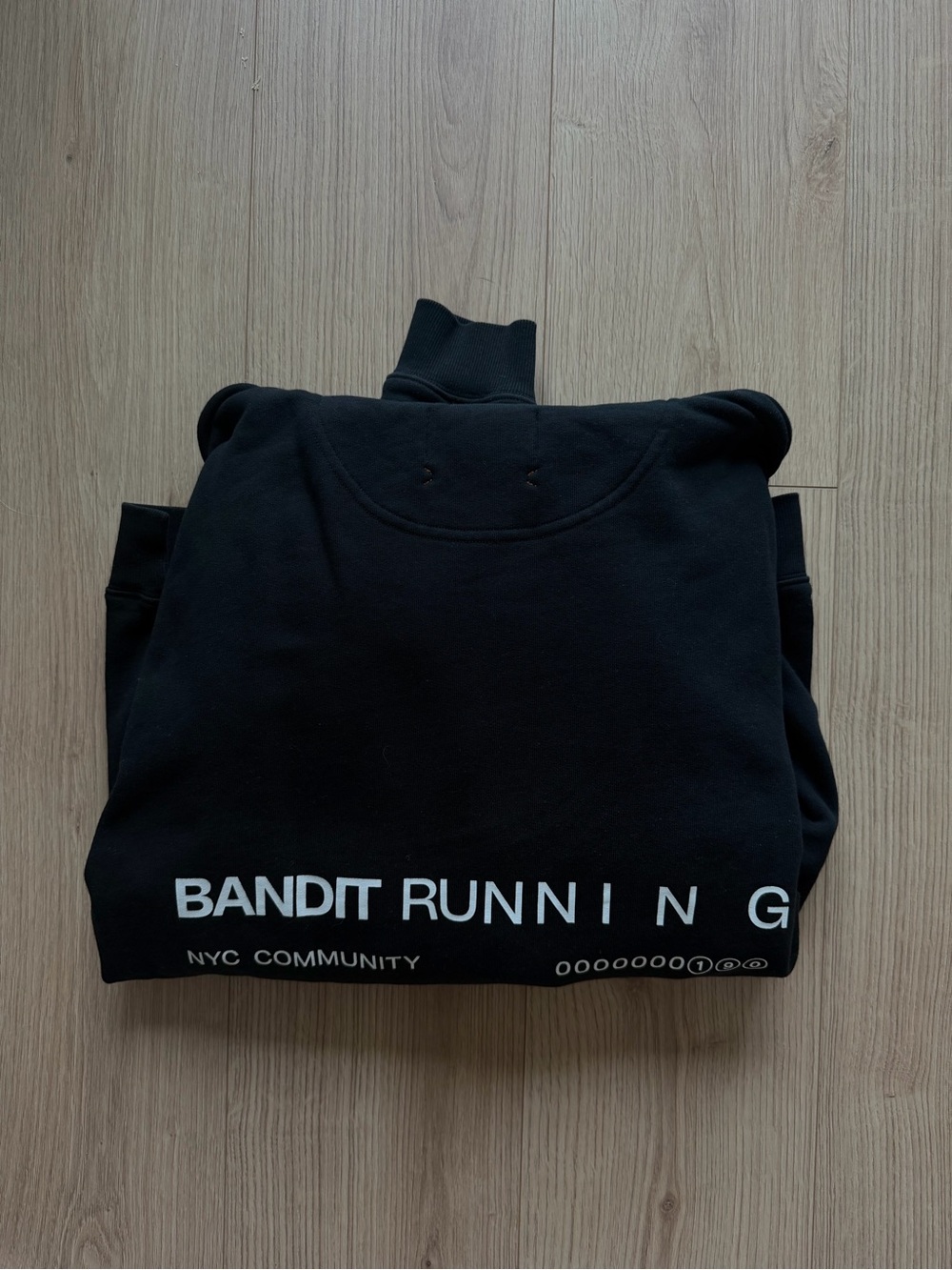 Bandit Running Unisex Black Community Logo Hoodie Like New Medium